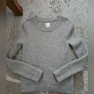 AYR Wool And Baby Alpaca Light Grey Crewneck Sweater